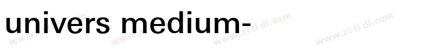 univers medium字体转换